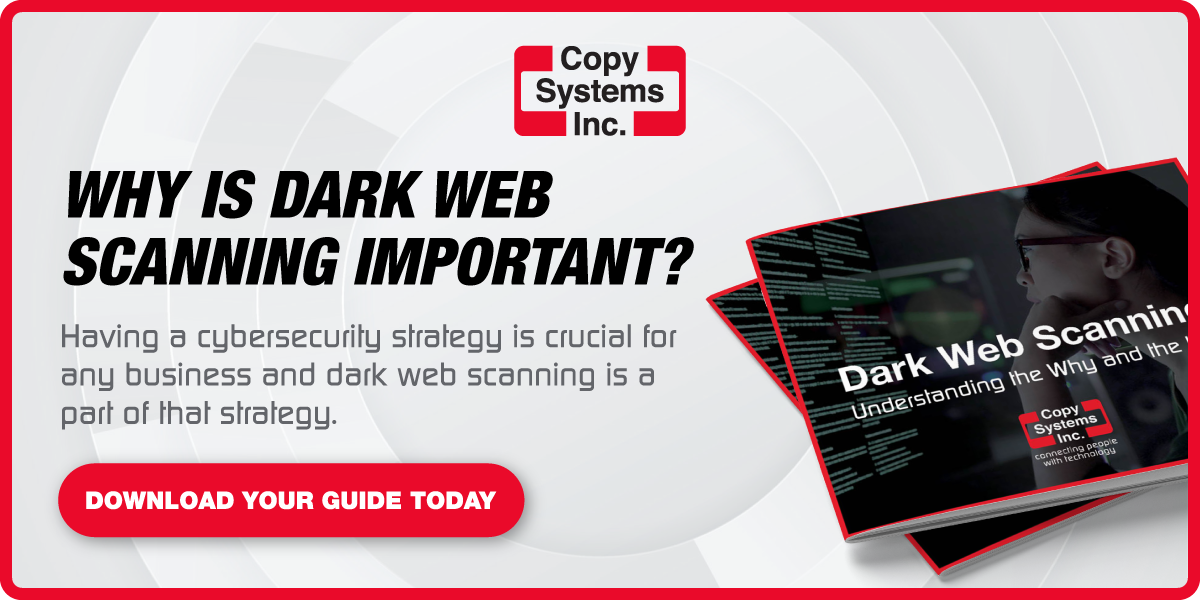 Link to guide on Dark Web Scanning attached to data security blog