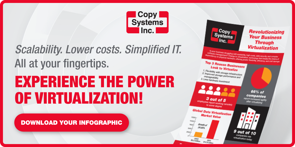 Scalability. Lower costs. Simplified It. All at your fingertips. Experience the power of virtualization! Download your infographic.